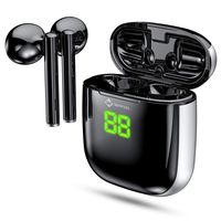 True Wireless Earbuds 5.0 Auto Pairing Wireless Charging Bluetooth Headphones Deep Bass HiFi Stereo Sound Mini in Ear Bluetooth Earphones with Built in Mic and Charging Case for Sports and Running
