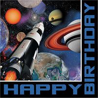 Space Blast Birthday Napkins, 48 ct