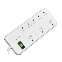 Go Green Power GG-18316WH 8 Outlet Surge Protector, White