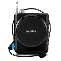 XIAOKOA Voice Amplifier Rechargeable1800mAh with Headset Microphone Mini Portable Loudspeaker Megaphone for Tour Guides, Teachers, Coaches, Presentations, Costumes Support FM/MP3/TF/SD Card