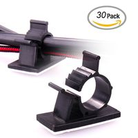 Copapa Adjustable Cable Clips Adhesive Cable Clips, Wire Clips, Car Cable Organizer, Cable Wire Management, Drop Cable Clamp Wire Cord Tie Holder for Car, Office (Large, Black)