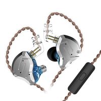 Five Driver Headphones,KZ ZS10 PRO High Fidelity Noise-Isolating Earbuds/Earphones with Detachable Cable 2Pin 0.75mm (with MIC, Blue)