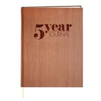 BookFactory 5 Year Journal/Five Year Diary Log Book/LogBook, Soft Wood Finish - 8" x 10" (JOU-368-SCS-AXE94000(5-Year))