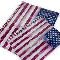 Monster Stationery - A4 and A5 Lined Notebooks - 160 Perforated 80gsm Pages - Made in UK - Distressed Flag Series - Stars and Stripes