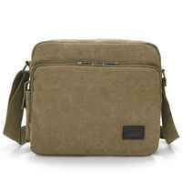 FarmerTech Canvas Messenger Bag for Men Satchel Unisex CasualVintage Shoulder Satchel for Traveling Camping (khaki)