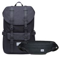 KAUKKO Laptop Outdoor Backpac, Traveling Rucksack Fits 15.6 Inch Laptop (6-Black(2pc))