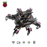 Adeept RaspClaws Hexapod Spider Robot Kit for Raspberry Pi 3 Model B+/B/2B, STEAM Crawling Robot, OpenCV Target Tracking, Video Transmission, Raspberry Pi Robot with PDF Manual