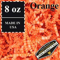 Mighty Gadget (R) 1/2 LB Orange Crinkle Cut Paper Shred Filler for Gift Wrapping & Basket Filling