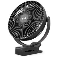 OPOLAR 2019 New 8-Inch 5000mAh Battery Operated Desk Clip Fan, Rechargeable & 10W Fast Charging & Strong Clamp, 4 Speeds, Portable USB Fan for Golf Cart with Round Roof/Gym/Treadmill/Car