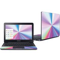 Mightyskins Skin Compatible with Samsung Chromebook 3 11.6" - Rainbow Zoom | Protective, Durable, and Unique Vinyl Decal Wrap Cover | Easy to Apply, Remove, and Change Styles | Made in The USA