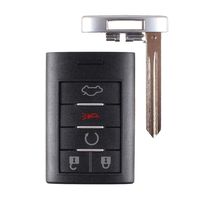 Heart Horse 5 Button Replacement Shell Remote Key Case Fob for Cadillac ATS SRX STS CTS DTS M3N5WY7777A, 25943677, 25943676