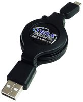 Tera Grand - Retractable USB 2.0 A to Micro USB Cable, Extends 4-Feet for Smartphones/Tablets Samsung HTC Nokia with Micro B Bus Power