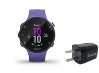 Garmin Forerunner 45 GPS Running Watch with Included Wearable4U Wall Charging Adapter Bundle (Iris (39mm Case))