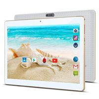 10.1" Inch Android 7.0 Tablet PC,3G Unlocked Phablet 4GB RAM 64GB Storage with Dual sim Card Slots and Cameras,Tablet PC with WiFi,Bluetooth,GPS (White)