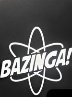 Chase Grace Studio Bazinga Atom JDM Drift Big Bang Theory Vinyl Decal Sticker|White|Cars Trucks Vans SUV Laptops Wall Art|5.5" X 5.25"|CGS386