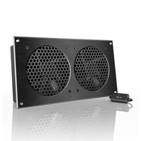 AC Infinity AIRPLATE S7, Quiet Cooling Fan System 12" with Speed Control, for Home Theater AV Cabinets