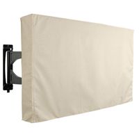 LXLA Outdoor TV Cover with Bottom Cover - Beige Heavy Duty Weatherproof Universal Protector for LCD, LED, Plasma Television Sets (Size : 55-58inch)