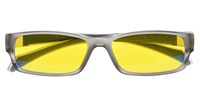 Blue Light Blocking,UV Protection,Reduce Eyestrain,Computer Gaming IPAD Reading Glasses for Men and Women(Grey/Grey Arm,Yellow Tinted Lens) +0.5