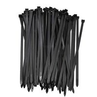 Vktech 114pcs/bag Self-locking Nylon Cable Ties Strap Plastic Cable Tie Wraps/Zip Ties (Black 0.16 x 9.84" inch)