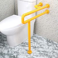KMCMYBANG Toilet Rail Handrail Safety Auxiliary Armrests Toilet Stabilization for Handrails Special Safety Handle Seat (White, Yellow) Toilet Safety Rails (Color : Yellow, Size : 60x70cm)