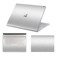 MasiBloom Full Body Protector Decal Skin Laptop Cover Sticker for 13" 13.5 inch Microsoft Surface Book 2 Core i5 Standard Configuration Version (2017 Released) (for 13.5" Book 2, Decal- Silver)