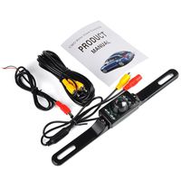 Universal 120 Degree Car Rear View Camera for Security Backup Parking, Reversing backup rear view Camera IP66 Waterproof with Distance scale line 7 LED
