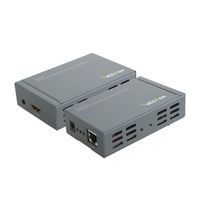 VeLLBox HDMI Extender 70m by Cat5e/6/7x1, Support Resolution up to 1080p, 5V/2A Universal Power Adapter, Grey