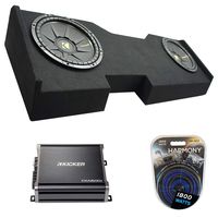 2014 - UP GMC Sierra Crew Cab Kicker CompC CWCS10 Dual 10" Sub Box CXA600.1