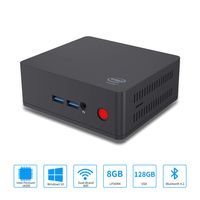 Aoxun AP45 Mini PC Intel Pentium J4205 Processor(up to 2.3GHz) Windows 10 (64-bit) Desktop Computer,【8GB DDR3/128GB eMMC】,2.4G+5G Dual WiFi,Gigabit Ethernet,BT 4.2,4K HD