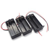 Battery Holder with Leads Karcy Battery Box Case 2AA Battery Holder with Switch and Cover 2.7"x1.3"x0.7" Set of 3