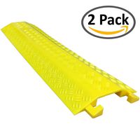 EZ Runner PVC Drop Over Cable Ramp - Single Channel - Yellow - 2 Pack