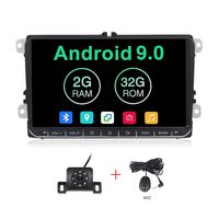 Android 9'' Multimedia Navigation 2GB RAM 32 ROM Car Radio for Volkswagen Passat Golf MK5 Jetta Tiguan T5 Skoda Beetle Touch Screen with Button Car Stereo for VW