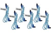 Aleratec SATA3 Cable Male Right Angle to Straight w/Clip 20in 6-Pack Clear Blue