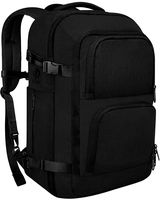 Dinictis 40L Flight Approved Carry on Travel Backpack, Weekender Bag - Black