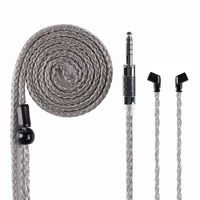 MMCX Replacement Cable,HiFiHear 16 Core Audio Upgrade Cable Sliver Plated Copper Detachable Earphone Cable with 4.4mm Connector for ZSN ZSN Pro AS16 CCA A10 CA4 TRI I4 KBEAR KB10 Series (C-PIN, 4.4MM)