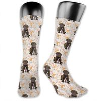 YongColer Puppy Chocolate Lab Kisses Athletic Socks High Ankle Socks for Men&Women Sport High Ankle Compression Sock Tube Below Knee Stockings Casual Mid-Calf Socks