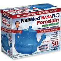 NeilMed Nasaflo Porcelain Neti Pot, 50 Count