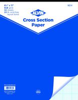 Alvin, 1422-4, Cross Section Paper Pad, Acid-Free, 8 x 8 Inches Grid - 50-Sheet, 8.5 x 11 Inches