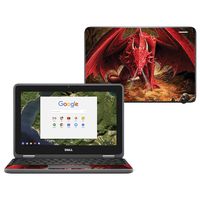 MightySkins Skin Compatible with Dell Chromebook 11" 3180 - Angry Dragon | Protective, Durable, and Unique Vinyl Decal wrap Cover | Easy to Apply, Remove, and Change Styles | Made in The USA
