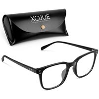 Blue Light Blocking Glasses for Men Women, Anti Blue Light Computer Reading Gaming Glasses, Anti Eye Strain Headache (Sleep Better), UV400 Transparent Lens(Matte Black)