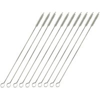 Gotian Reusable Stainless Steel Drinking Straws Cleaning Brush Cleans - 1/5/10 x Drinking Straws Cleaning Brushes (20x0.6cm/7.9x0.2'') (C)