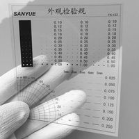 Flaw Detection Gauge Film Reference SEC Size Estimation Chart (Transparency) for Defects and Measuring (Transparent, 4)