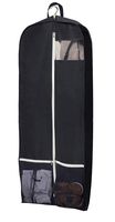 SLEEPING LAMB Breathable Gusseted Garment Bag 54" Dress Suit Cover with 2 Large Mesh Pockets, Black