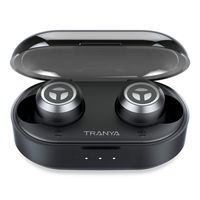 [Upgraded Version of T2] TRANYA T2 Pro Bluetooth 5.0 True Wireless Earbuds, Sports Wireless Headphone with Built-in Mic, Deep Bass, 40 Hours Playtime, IPX5 Sweatproof, Gift Box