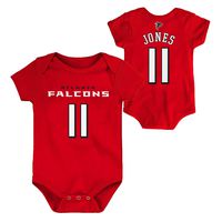 OuterStuff NFL Newborn Infants Team Color Name and Number Bodysuit Creeper (18 Months, Julio Jones Atlanta Falcons Home Red)
