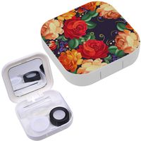 Portable Contact Lens Case Box Travel Kit Mirror + Bottle + Tweezers Container Holder [ Russian Traditional Style ]