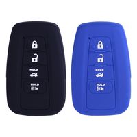 2Pcs XUHANG Sillicone key fob Skin key Cover Remote Case Protector Shell for 2018 Toyota Camry Smart Remote black blue