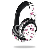 MightySkins Skin Compatible with Bose QuietComfort 35 Headphones - Cool Flamingo | Protective, Durable, and Unique Vinyl Decal wrap Cover | Easy to Apply, Remove, and Change Styles | Made in The USA