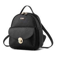 Fayland Women Teens Girls Womens Backpack Purse Leather Mini Casual Daypack Laptop Bag Black