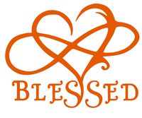 UR Impressions IOrn 7in. Blessed Infinite Love Heart Decal Vinyl Sticker Graphics for Cars Trucks SUV Vans Walls Windows Laptop|Intense Orange|7 X 5.5 Inch|URI695-IO